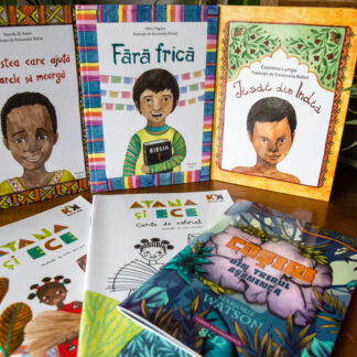 Pachet cadou pentru copii cu cărți creștine, materiale educative și surprize misionare